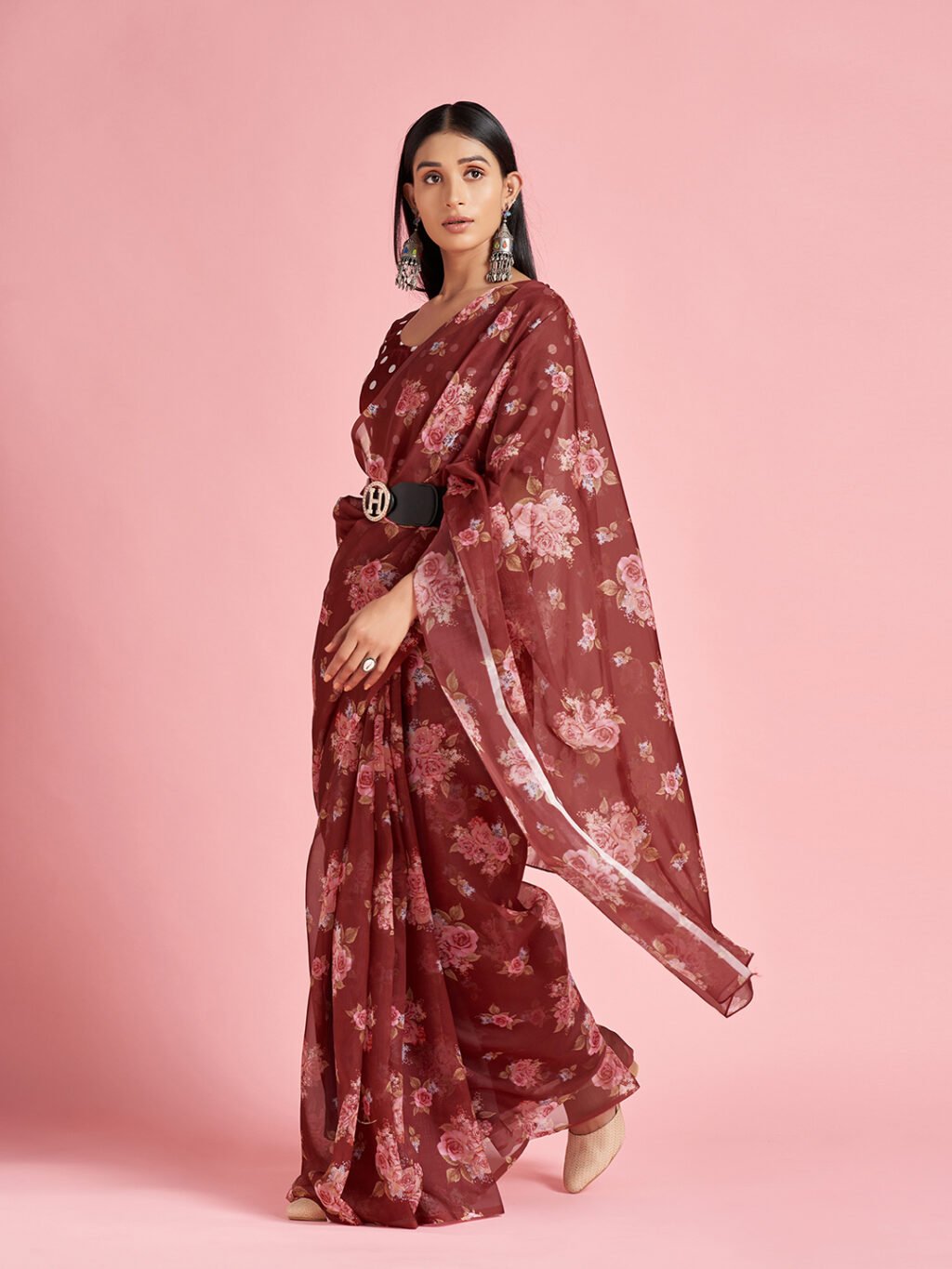 showcasing the beauty and craftsmanship of Designer Saree.