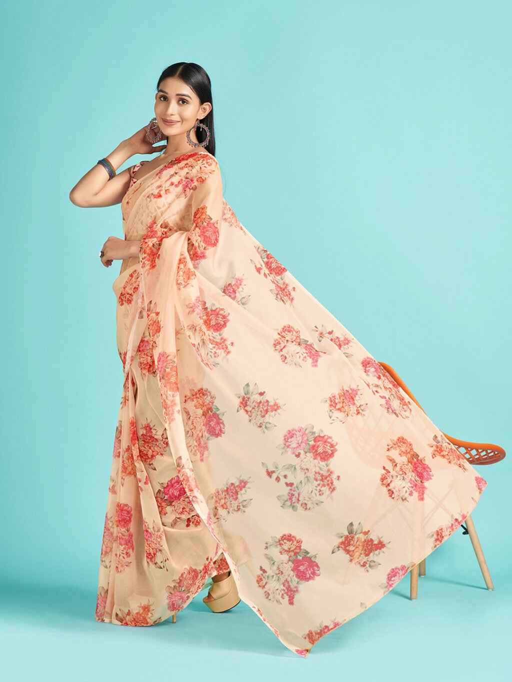 showcasing the beauty and craftsmanship of Silk Saree.