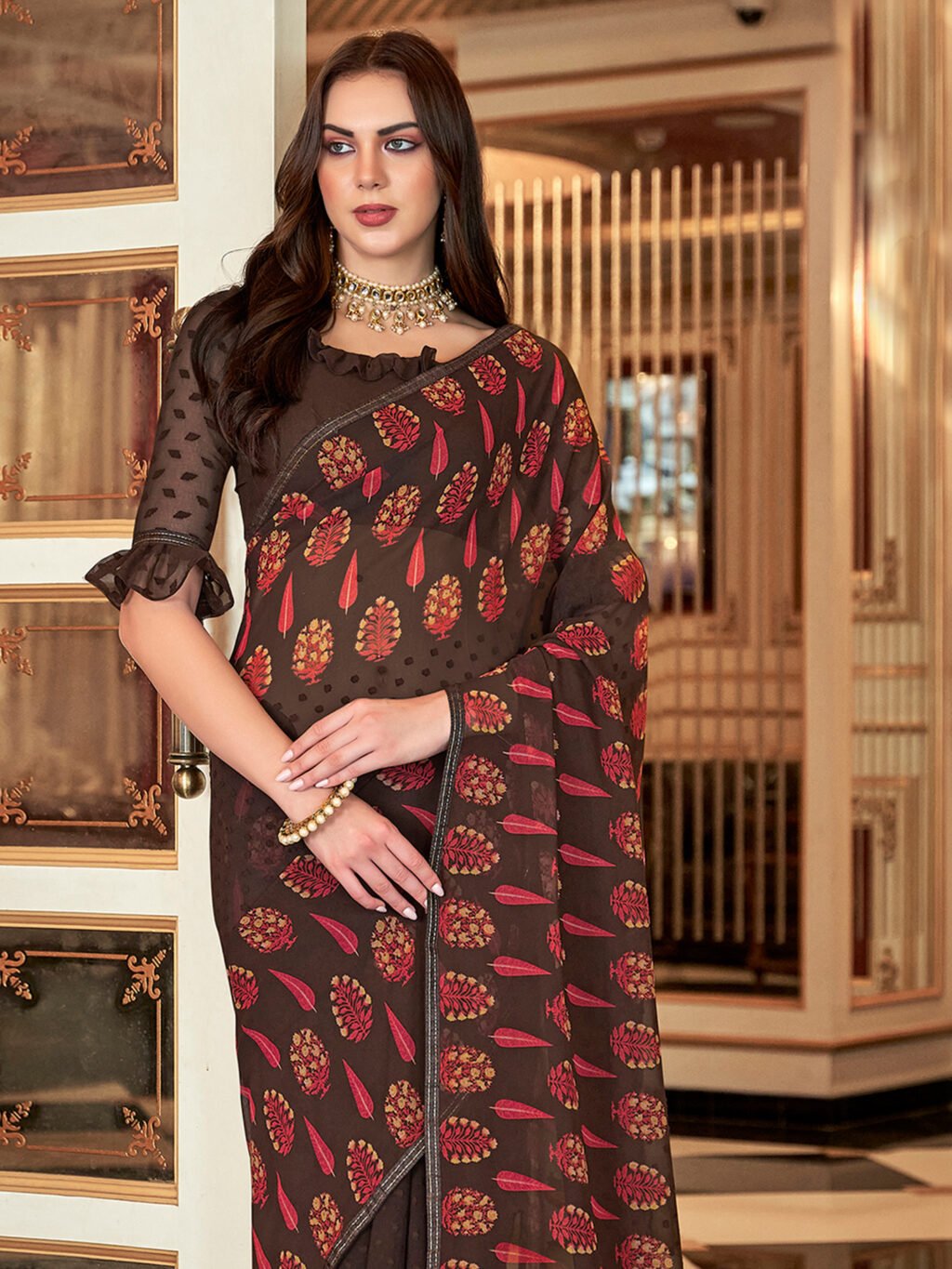 showcasing the beauty and craftsmanship of Traditional Saree.