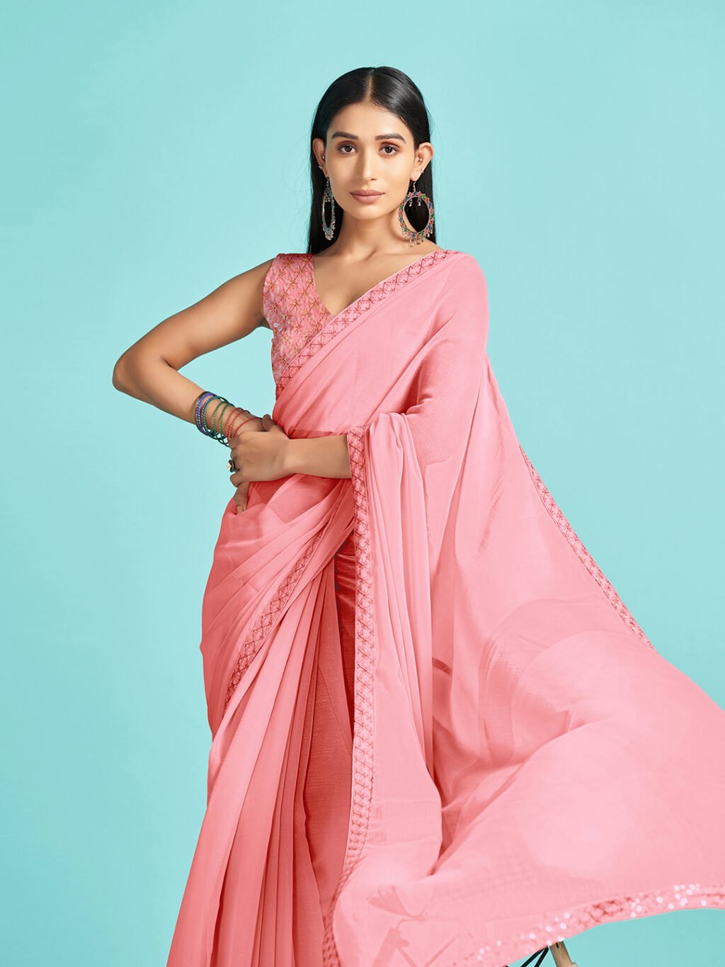 showcasing the beauty and craftsmanship of Silk Saree.