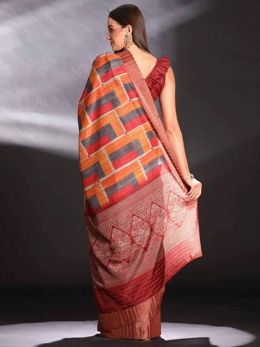 showcasing the beauty and craftsmanship of Festive Saree.