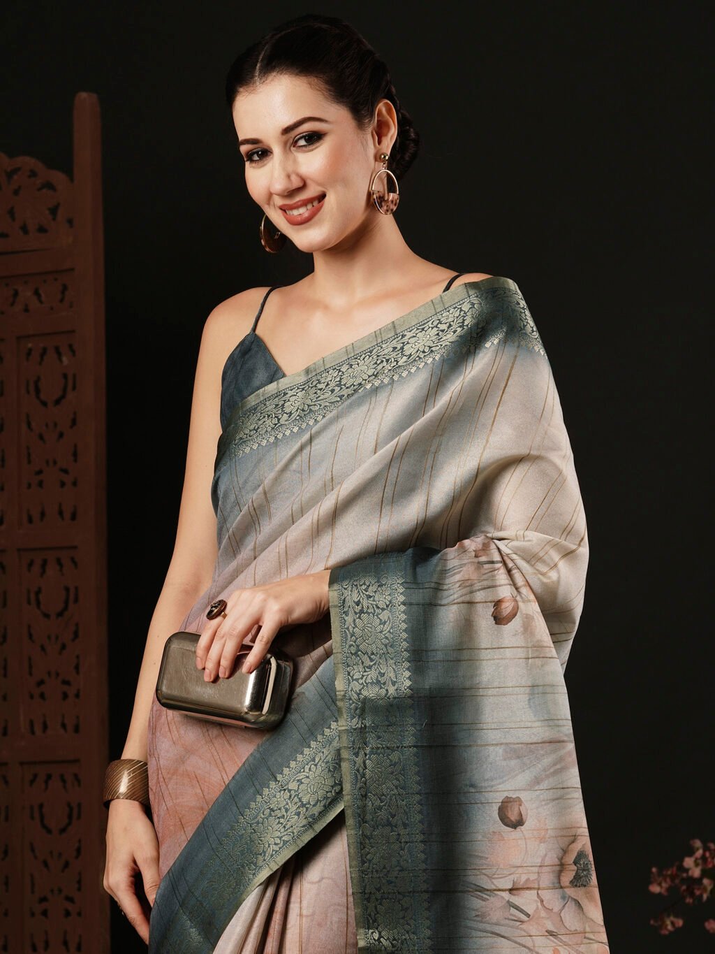 Peach Silk Saree - Image 4