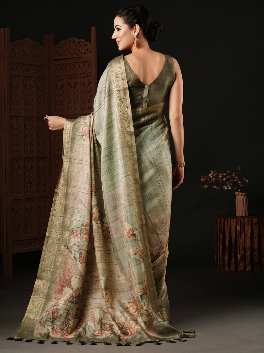 showcasing the beauty and craftsmanship of Silk Saree.