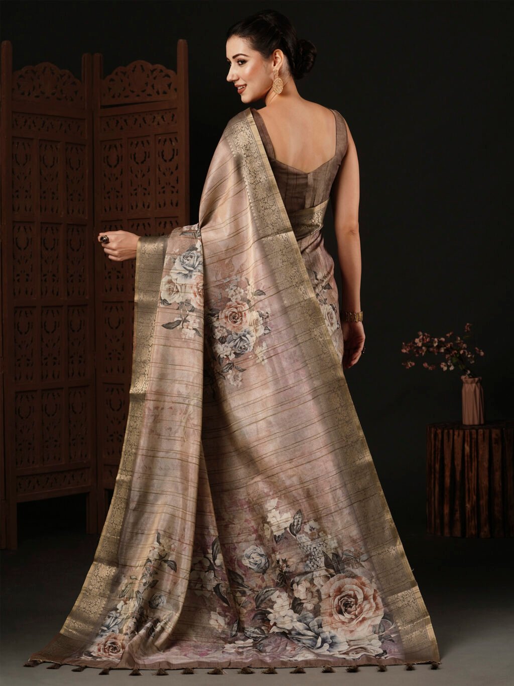 showcasing the beauty and craftsmanship of Festive Saree.