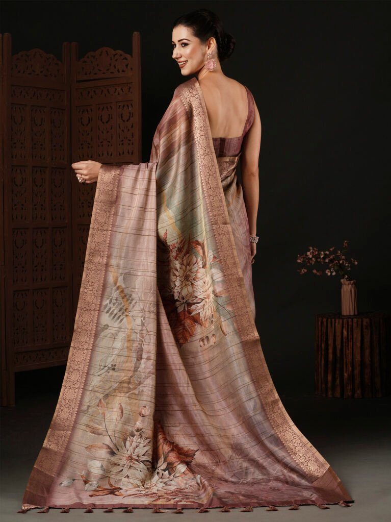 showcasing the beauty and craftsmanship of Designer Saree.