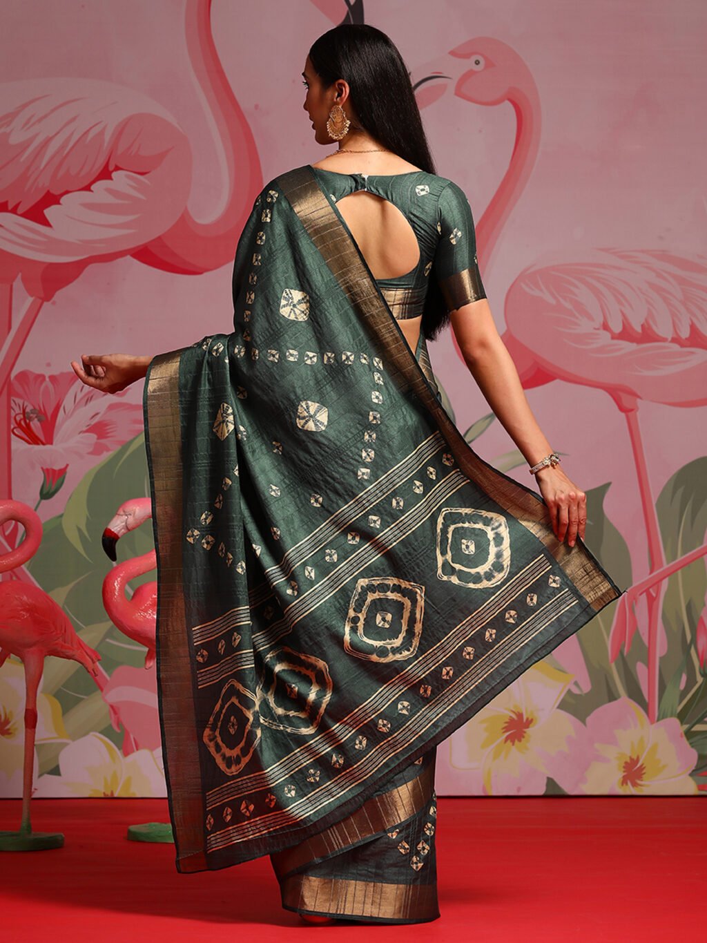 showcasing the beauty and craftsmanship of Silk Saree.