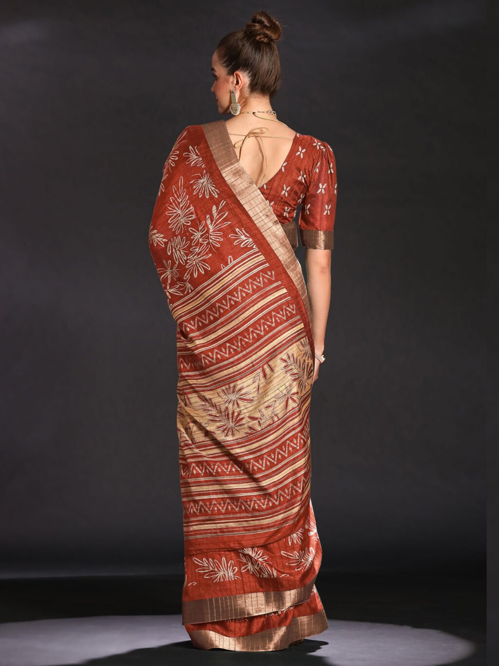 showcasing the beauty and craftsmanship of Traditional Saree.