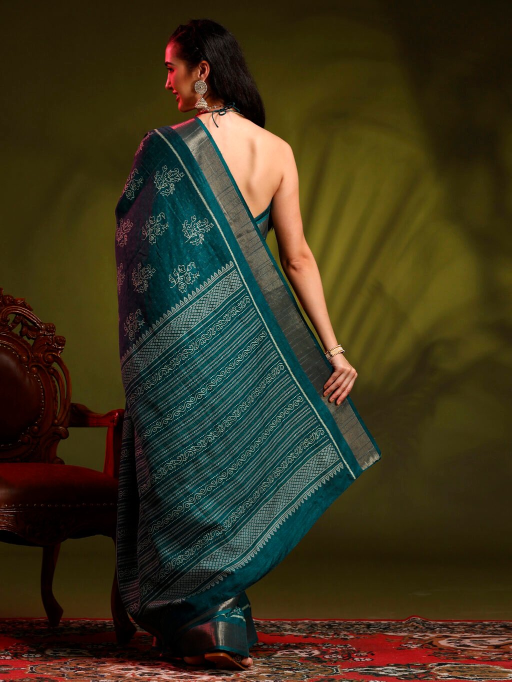 showcasing the beauty and craftsmanship of Festive Saree.