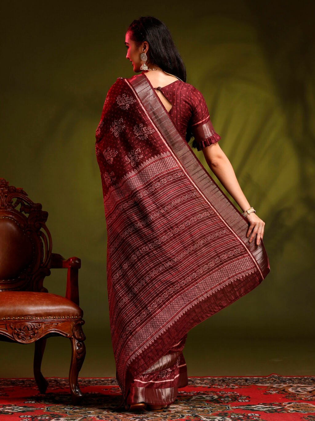 showcasing the beauty and craftsmanship of Designer Saree.