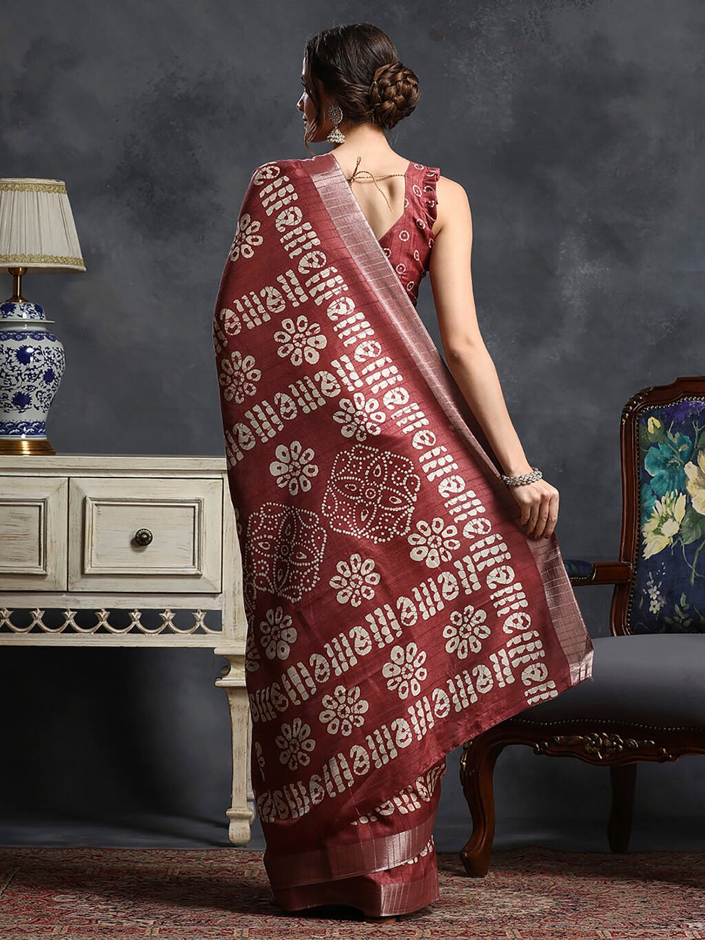 showcasing the beauty and craftsmanship of Festive Saree.