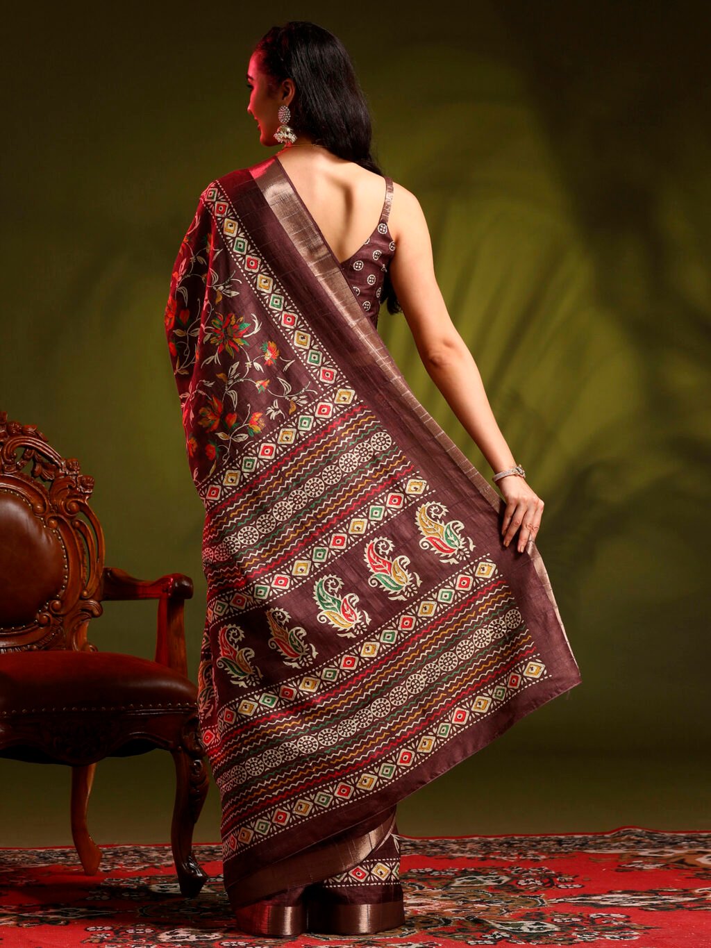 showcasing the beauty and craftsmanship of Designer Saree.