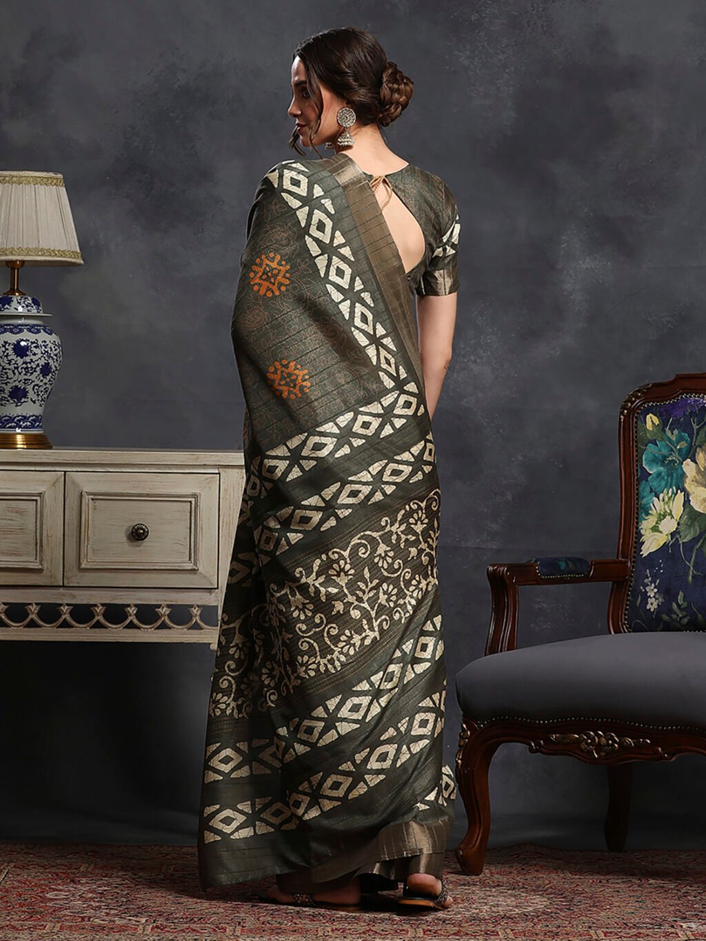 showcasing the beauty and craftsmanship of Festive Saree.