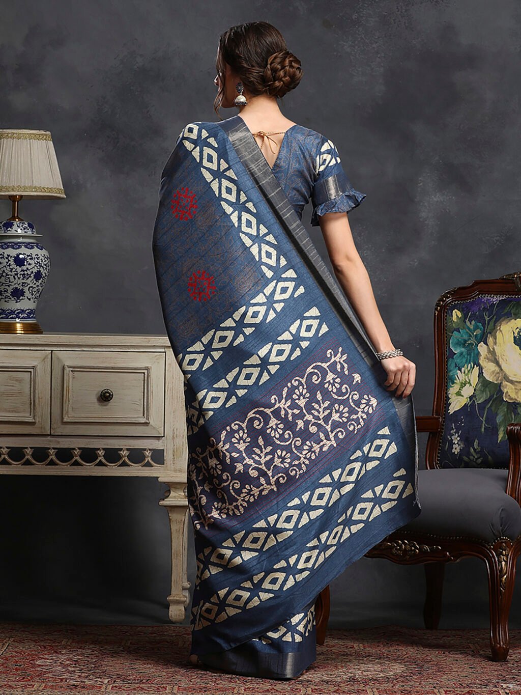 showcasing the beauty and craftsmanship of Festive Saree.
