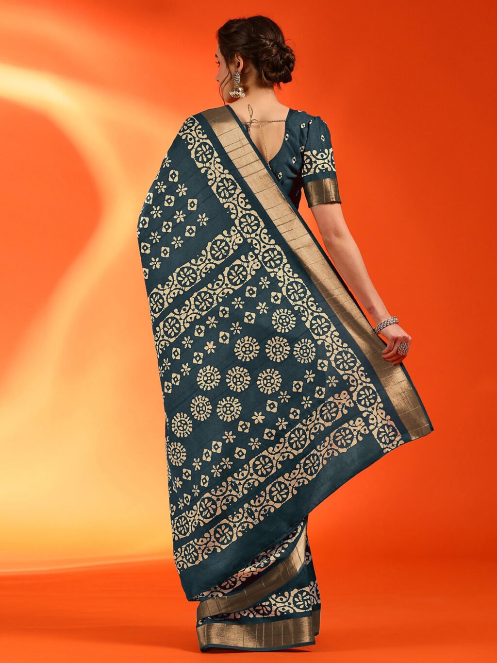 showcasing the beauty and craftsmanship of Party Wear Saree.