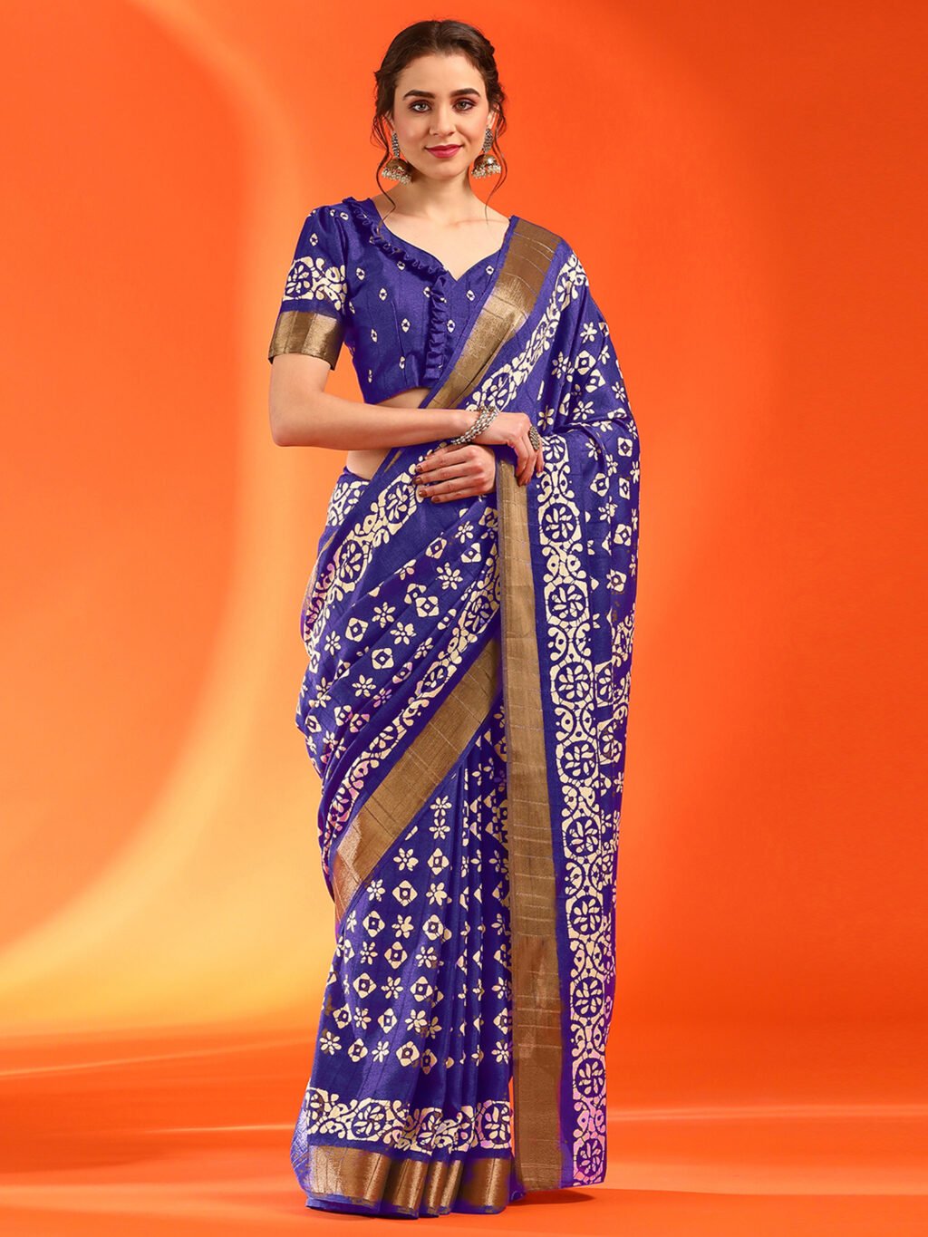 Image of Purple Silk Saree