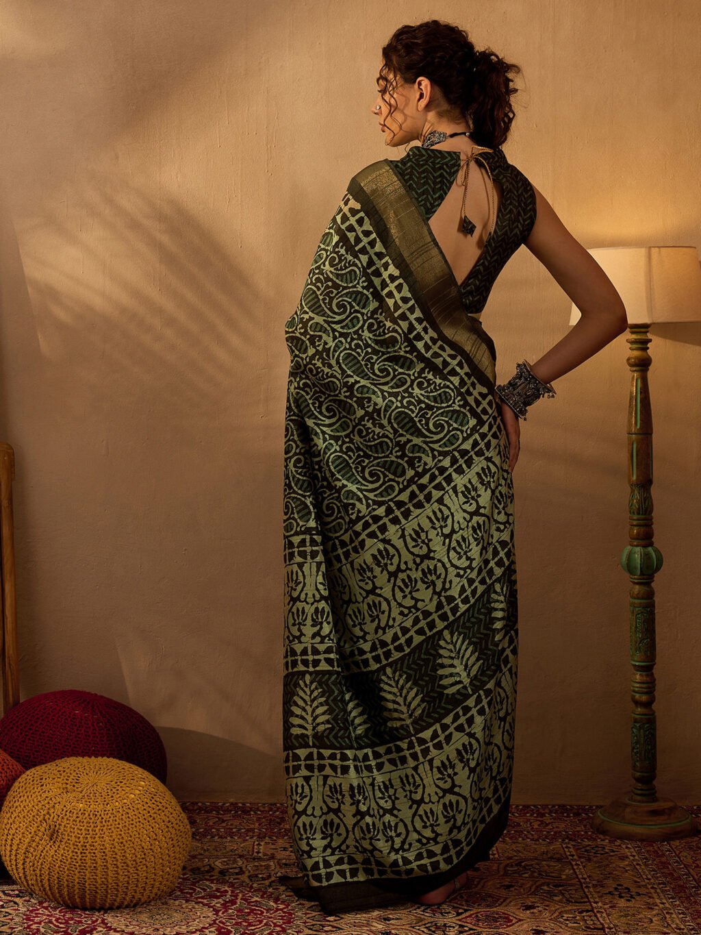 showcasing the beauty and craftsmanship of Silk Saree.
