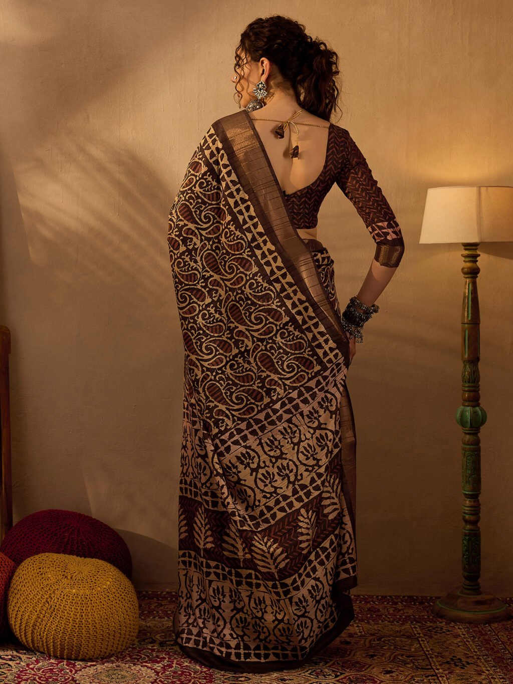 showcasing the beauty and craftsmanship of Silk Saree.