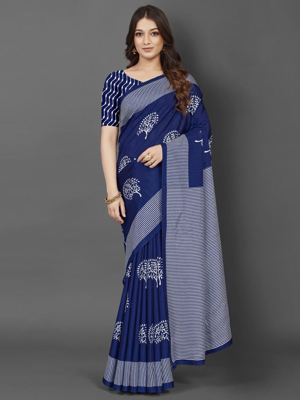 Image of Blue Silk Saree