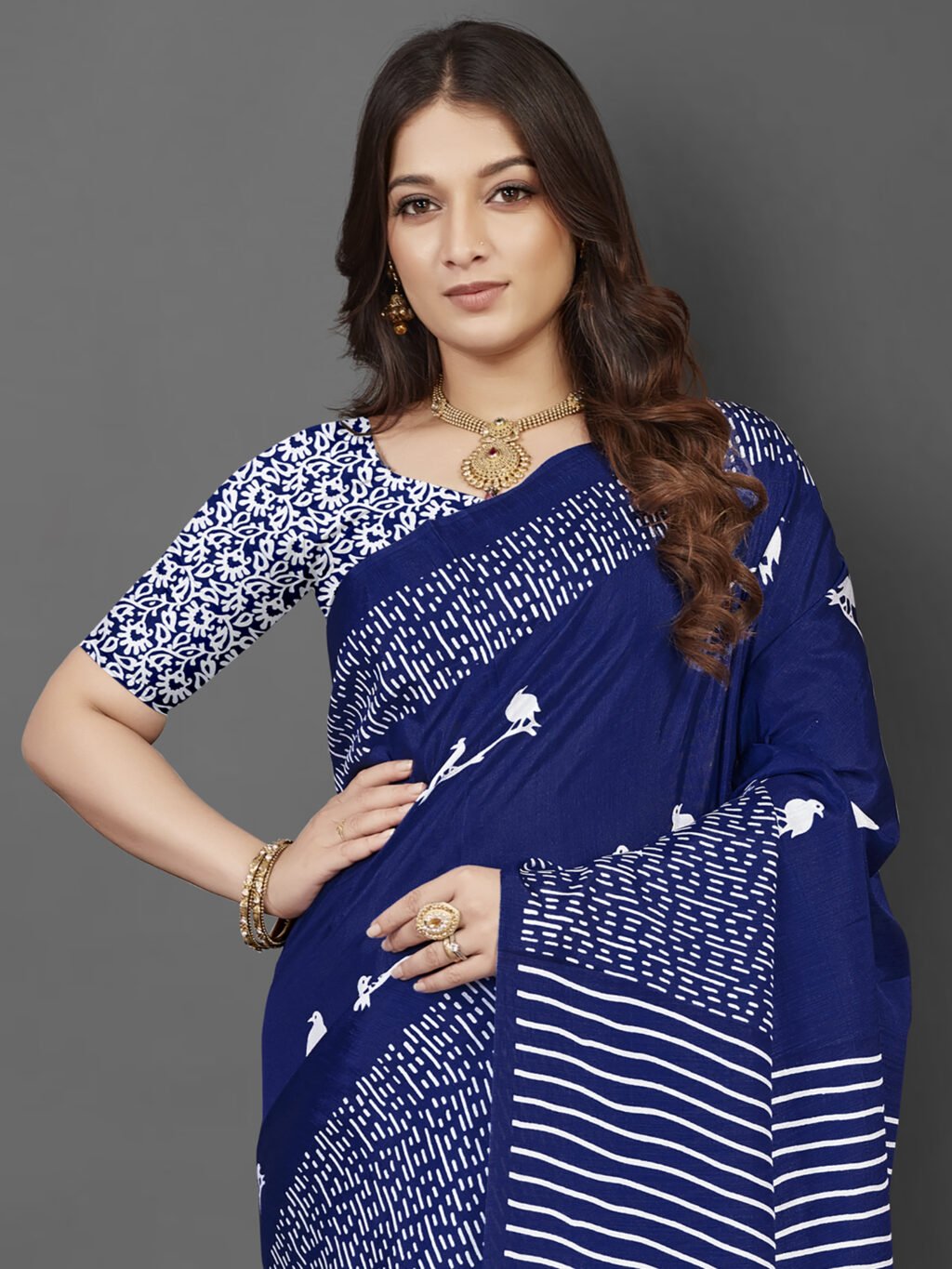 showcasing the beauty and craftsmanship of Party Wear Saree.