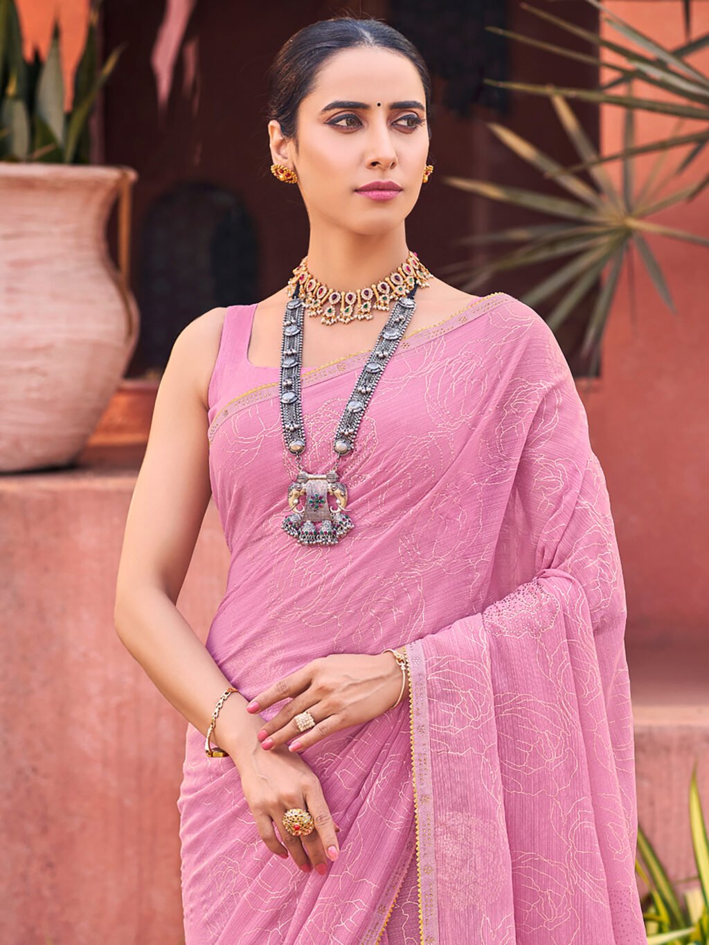 showcasing the beauty and craftsmanship of Silk Saree.