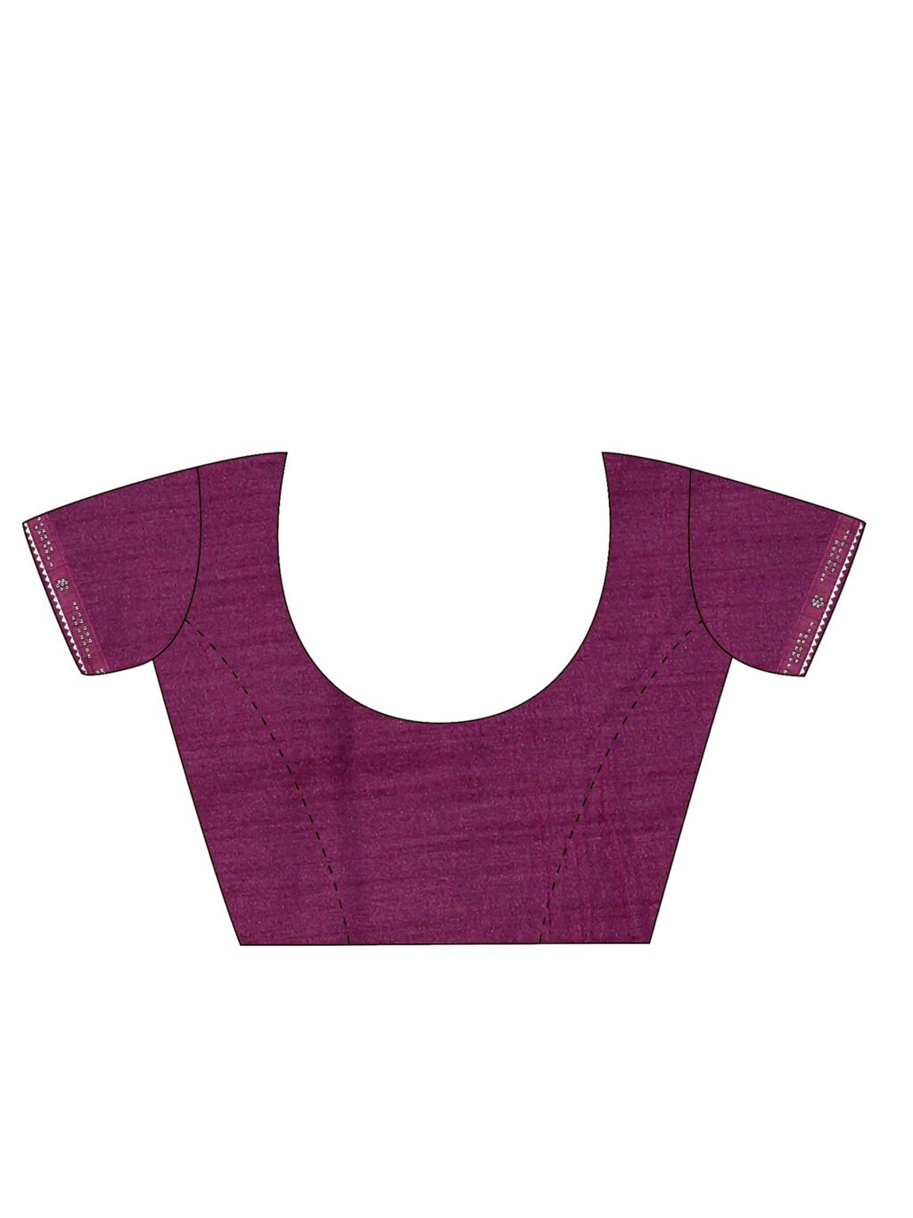 Burgundy Purple Designer Georgette Saree - Image 4
