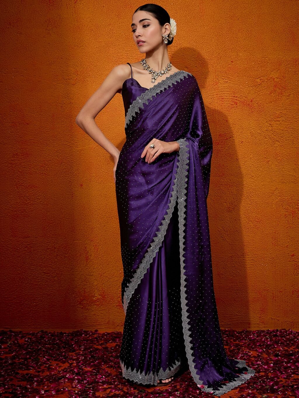 Image of Purple Silk Saree