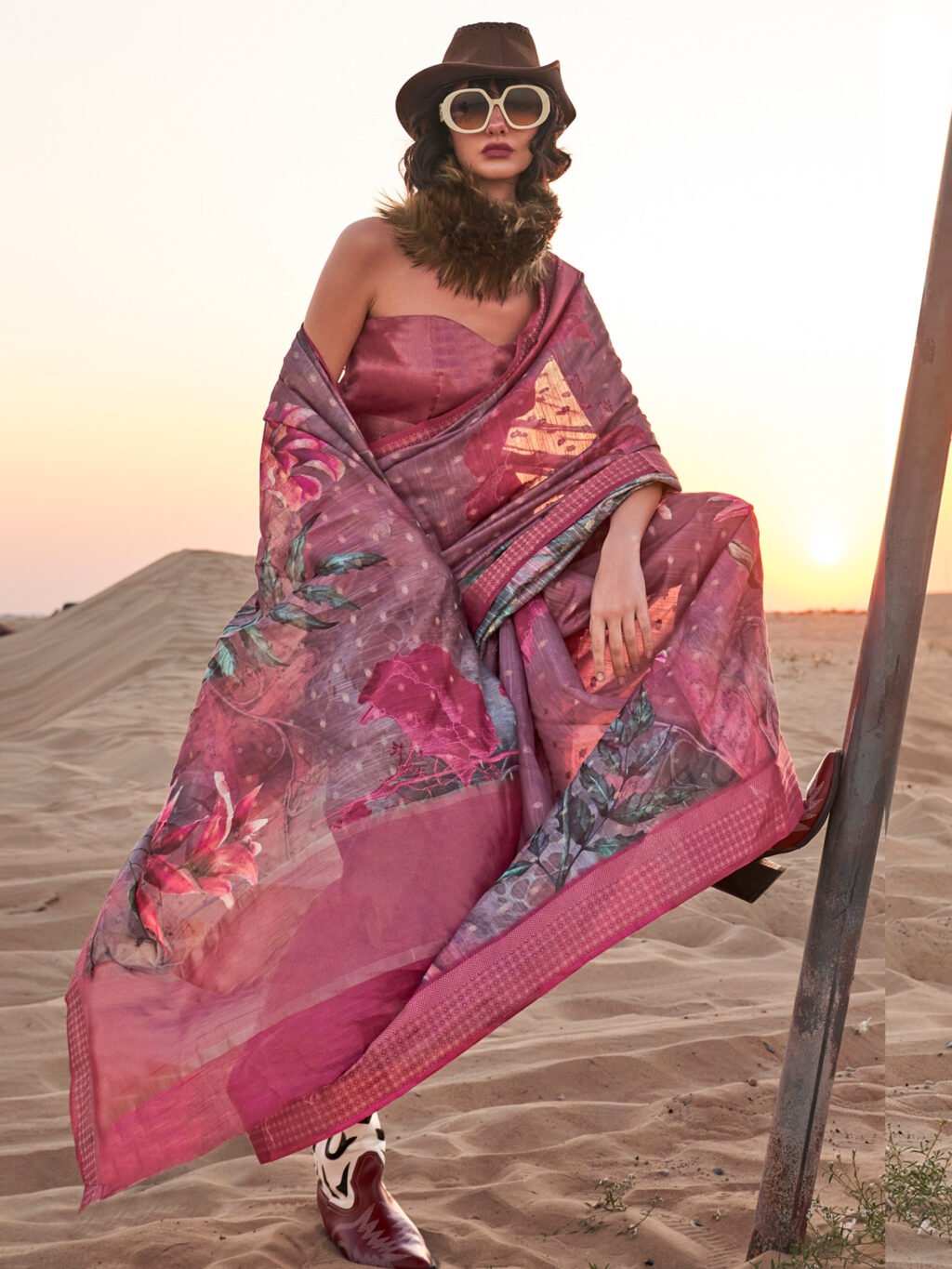 showcasing the beauty and craftsmanship of Silk Saree.
