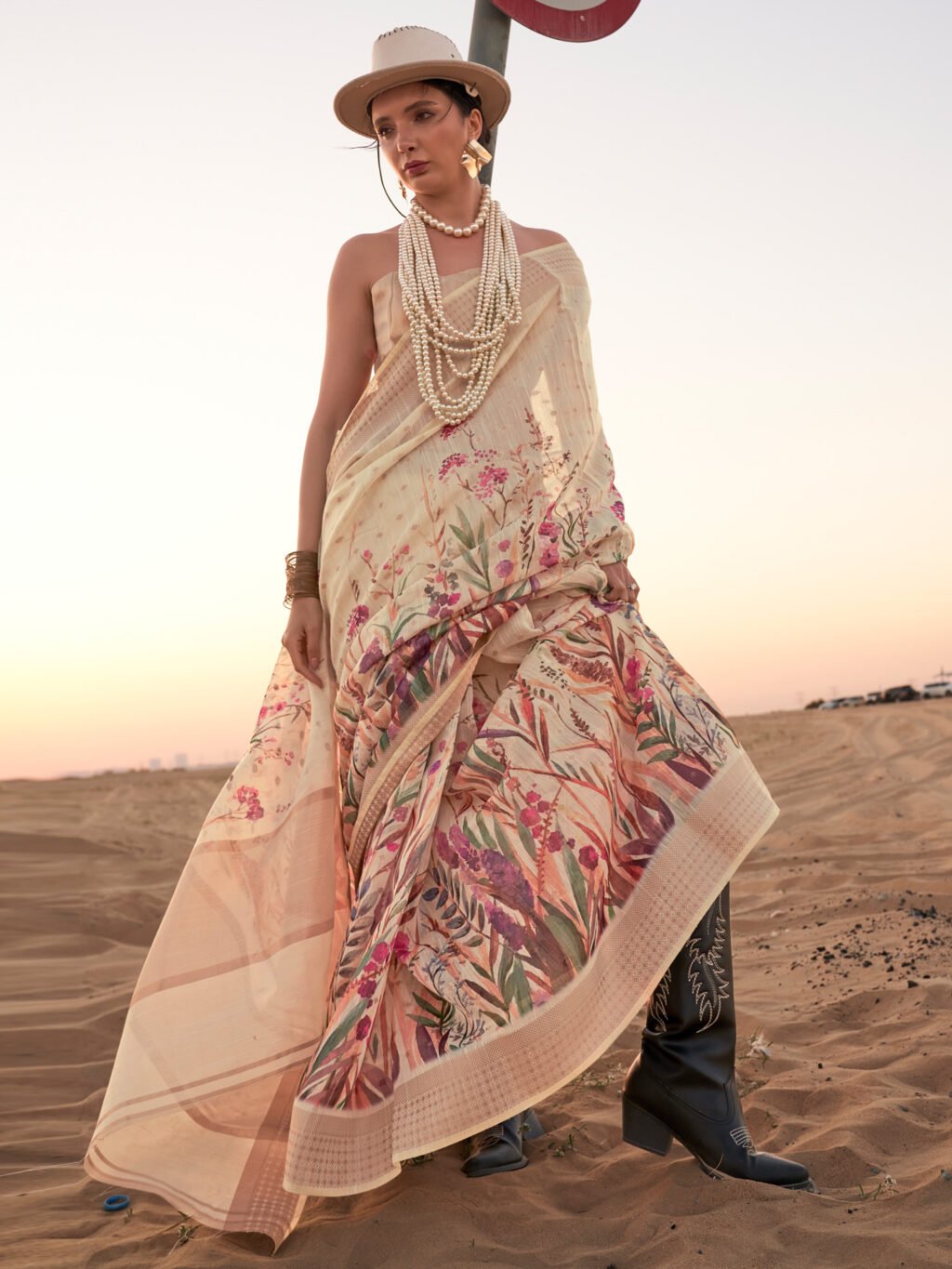 showcasing the beauty and craftsmanship of Traditional Saree.