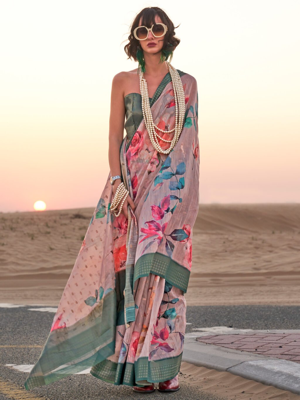 showcasing the beauty and craftsmanship of Silk Saree.