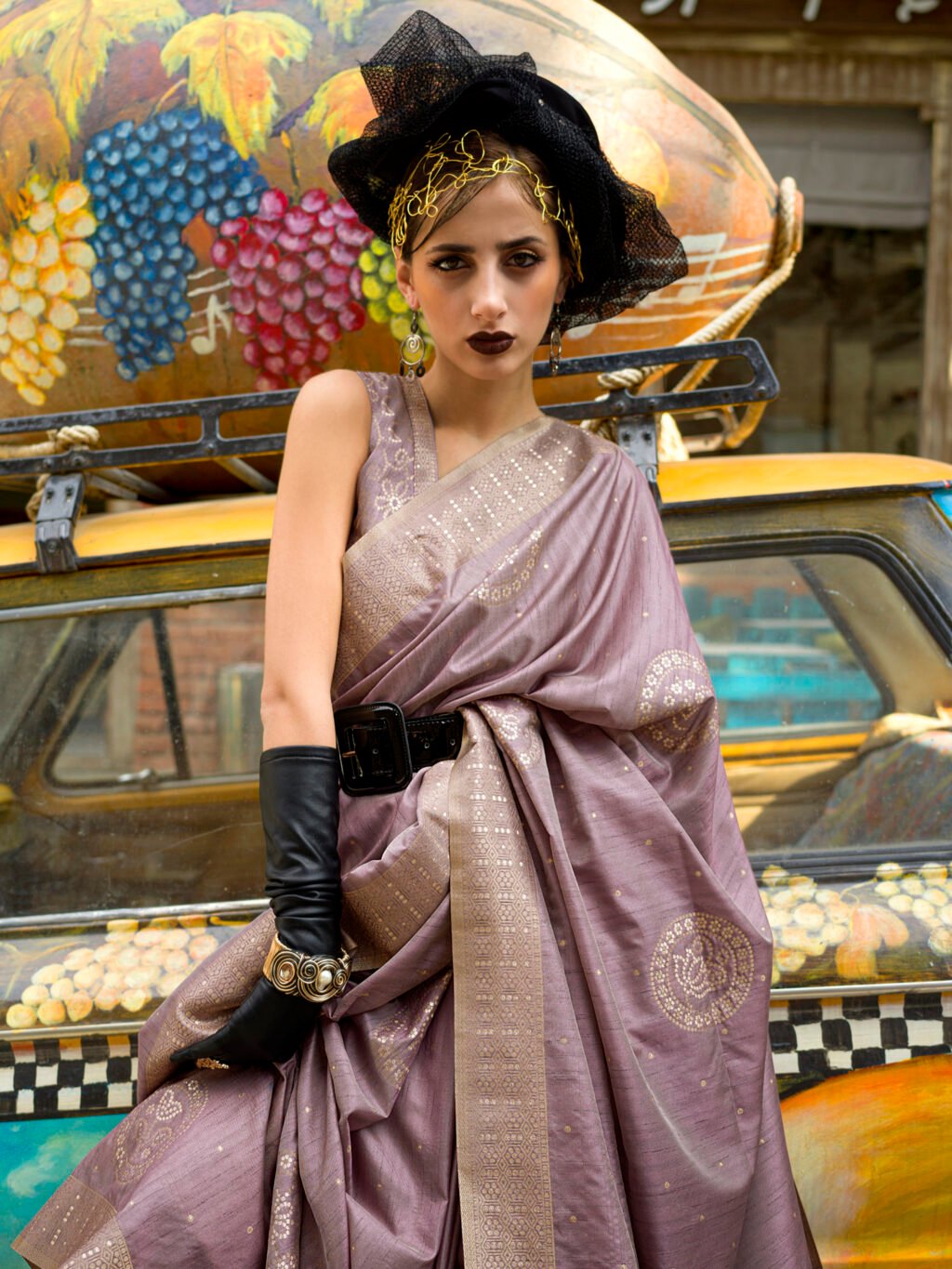 showcasing the beauty and craftsmanship of Designer Saree.