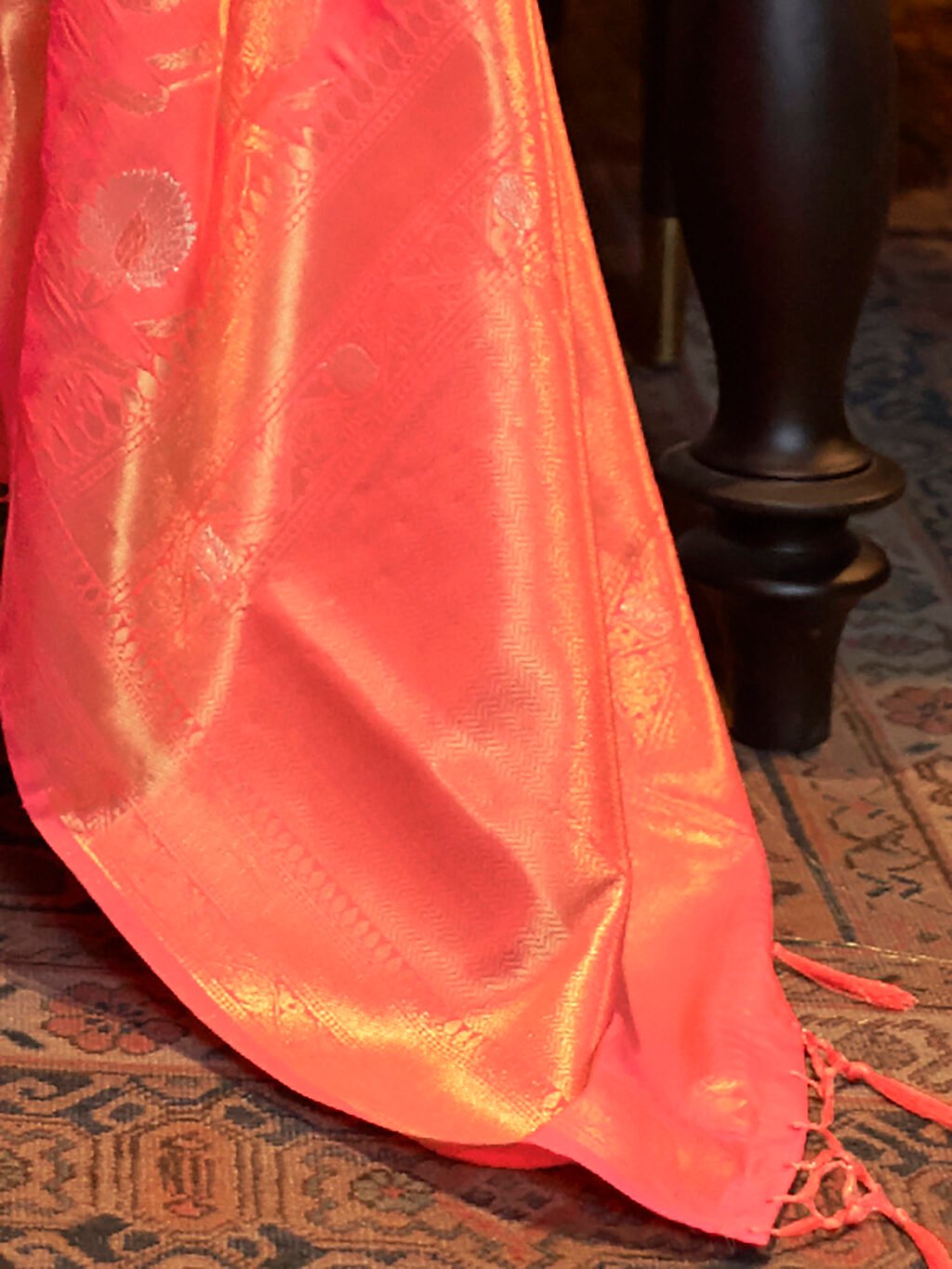 Peach Silk Saree - Image 4