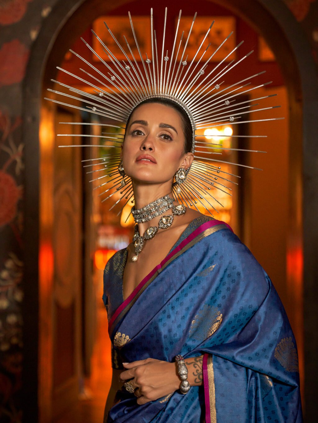 showcasing the beauty and craftsmanship of Designer Saree.