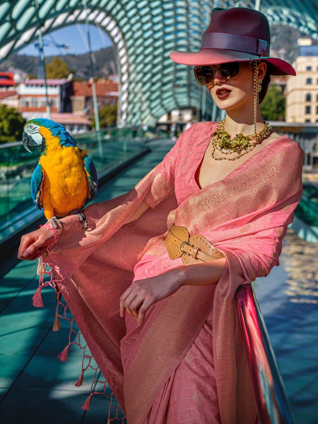 showcasing the beauty and craftsmanship of Designer Saree.