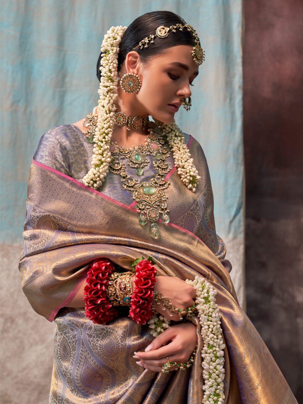 showcasing the beauty and craftsmanship of Silk Saree.