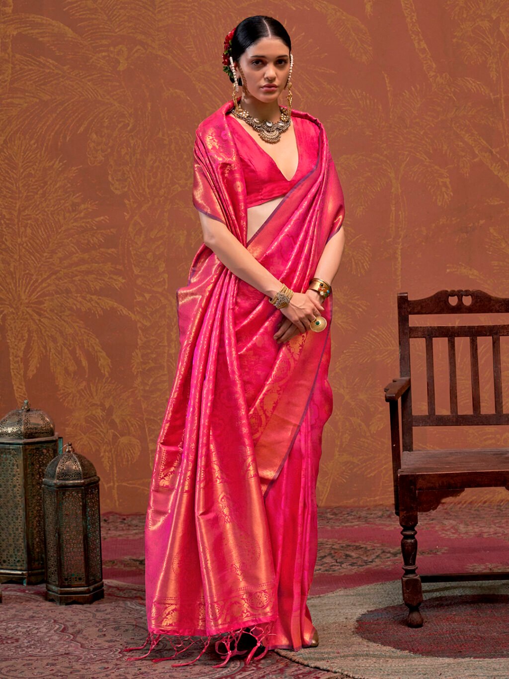showcasing the beauty and craftsmanship of Festive Saree.
