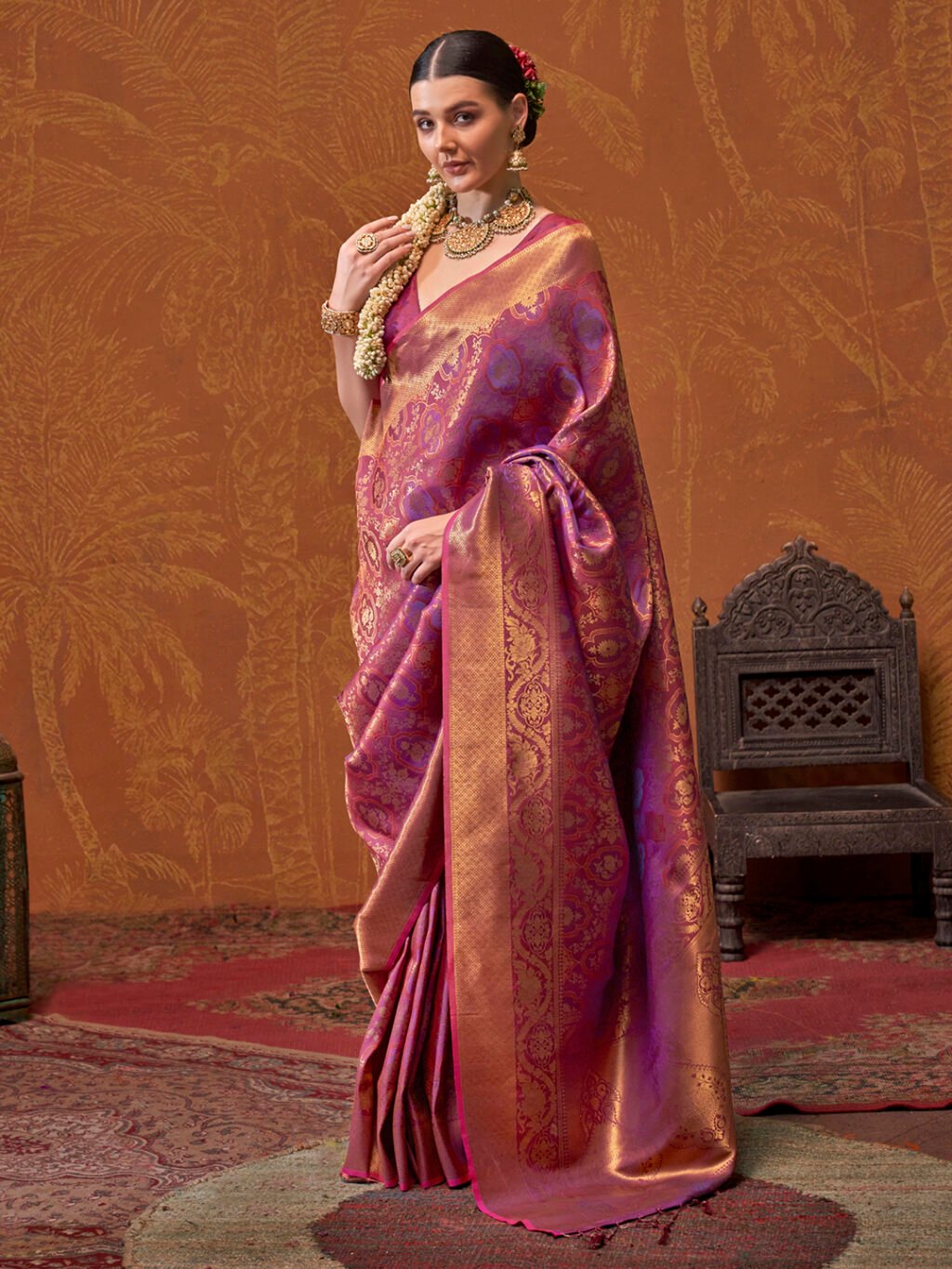 showcasing the beauty and craftsmanship of Silk Saree.