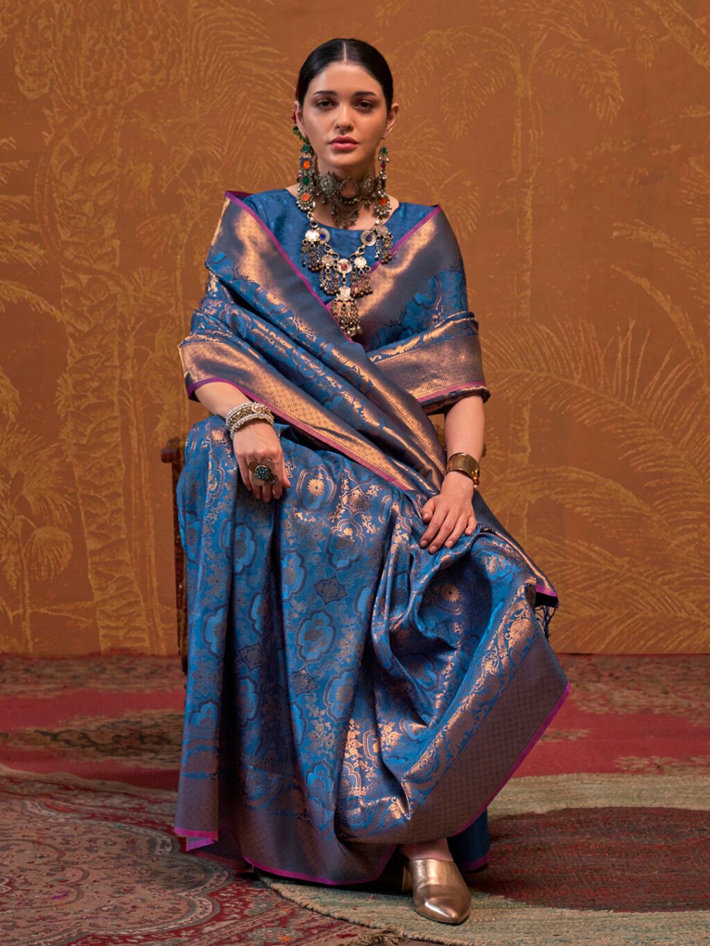 showcasing the beauty and craftsmanship of Designer Saree.