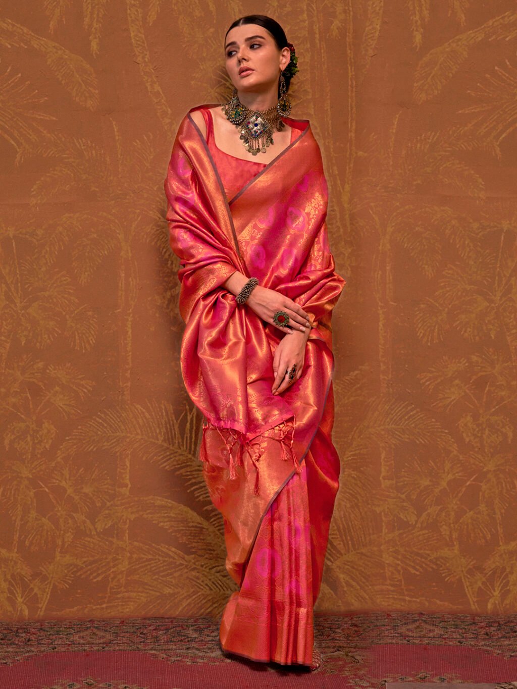 showcasing the beauty and craftsmanship of Designer Saree.