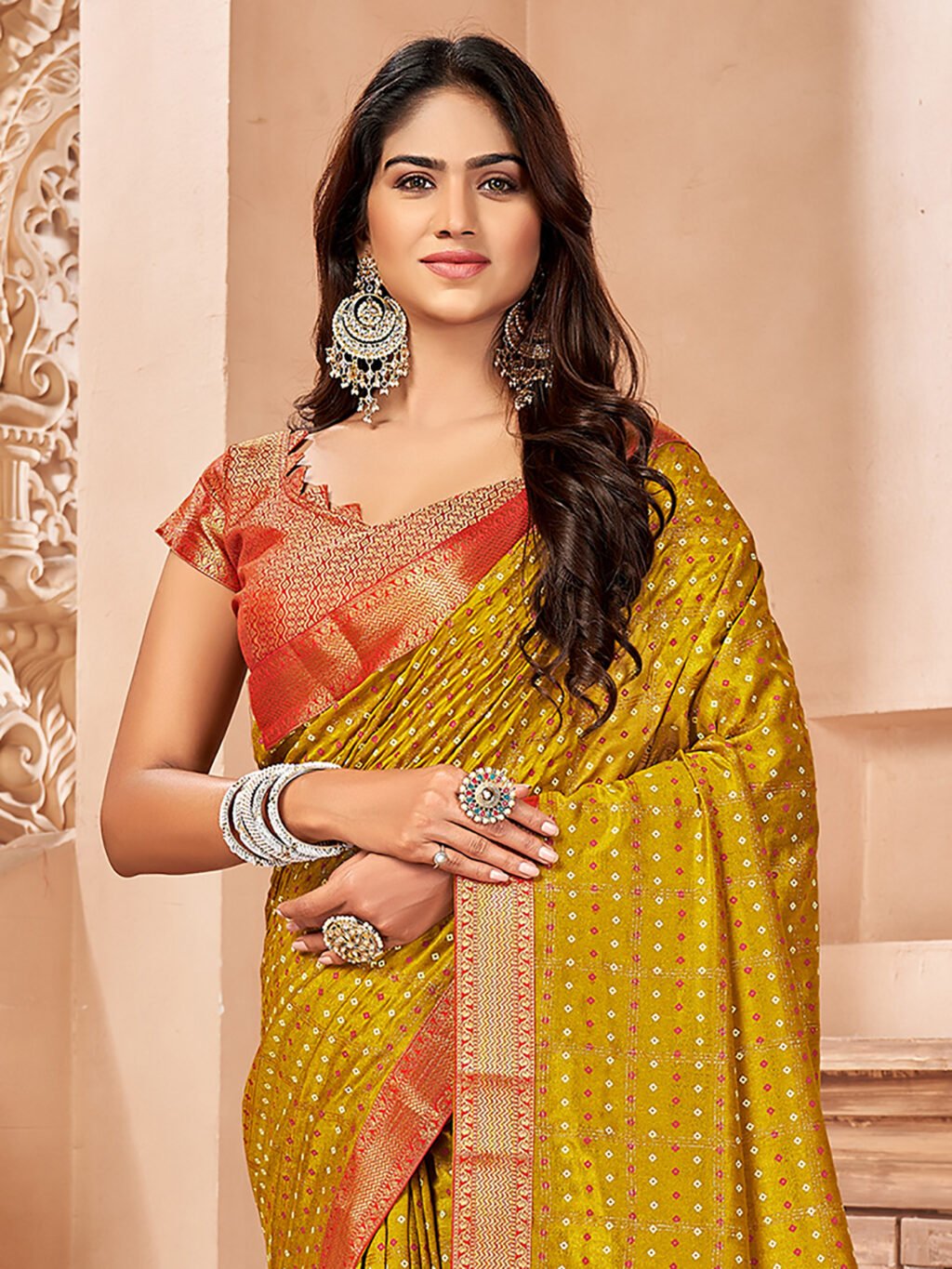 showcasing the beauty and craftsmanship of Designer Saree.