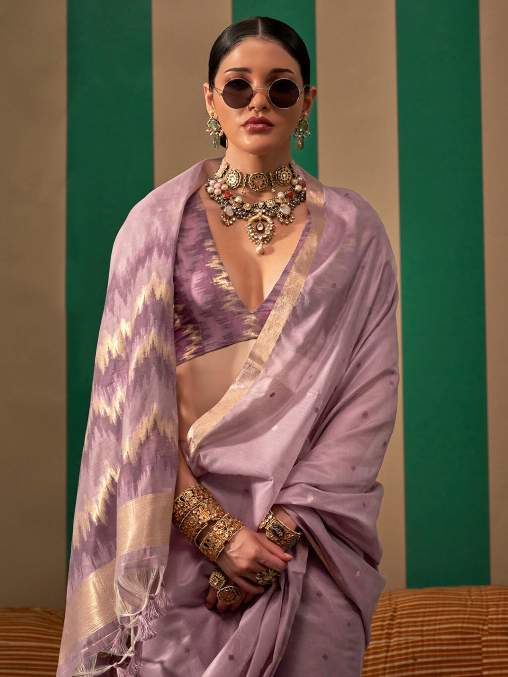 showcasing the beauty and craftsmanship of Festive Saree.