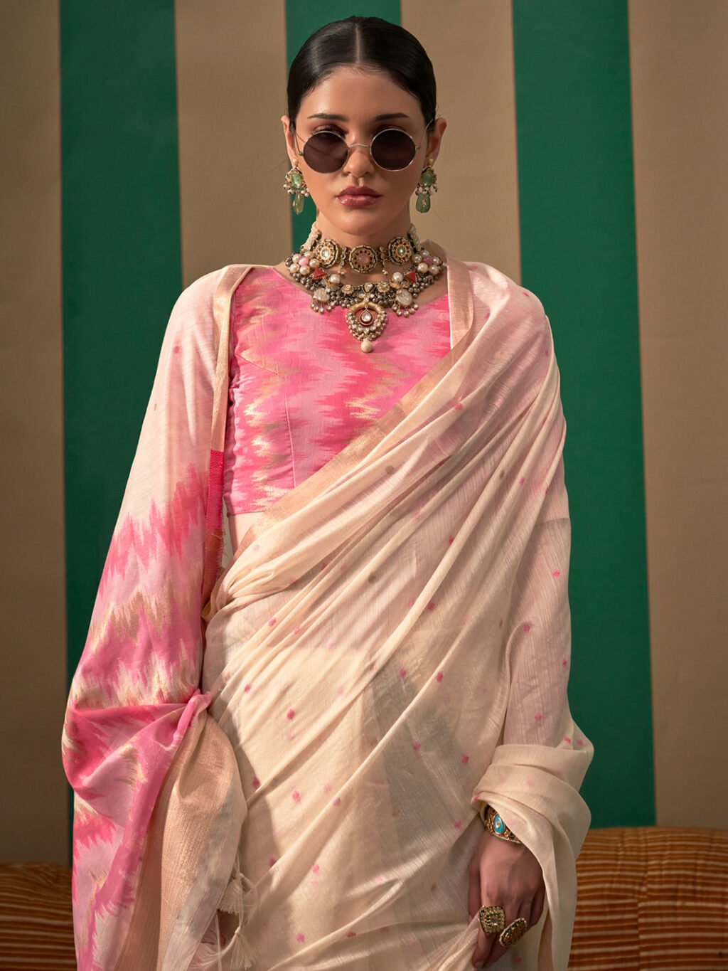 showcasing the beauty and craftsmanship of Traditional Saree.