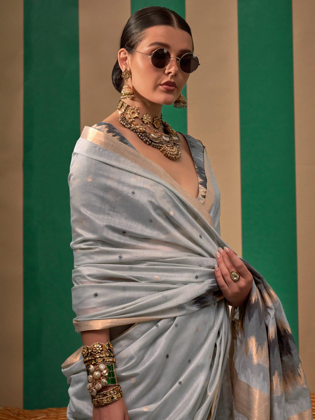 showcasing the beauty and craftsmanship of Traditional Saree.