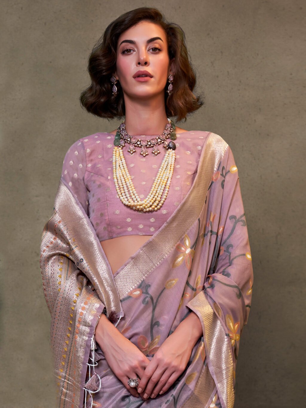 showcasing the beauty and craftsmanship of Traditional Saree.