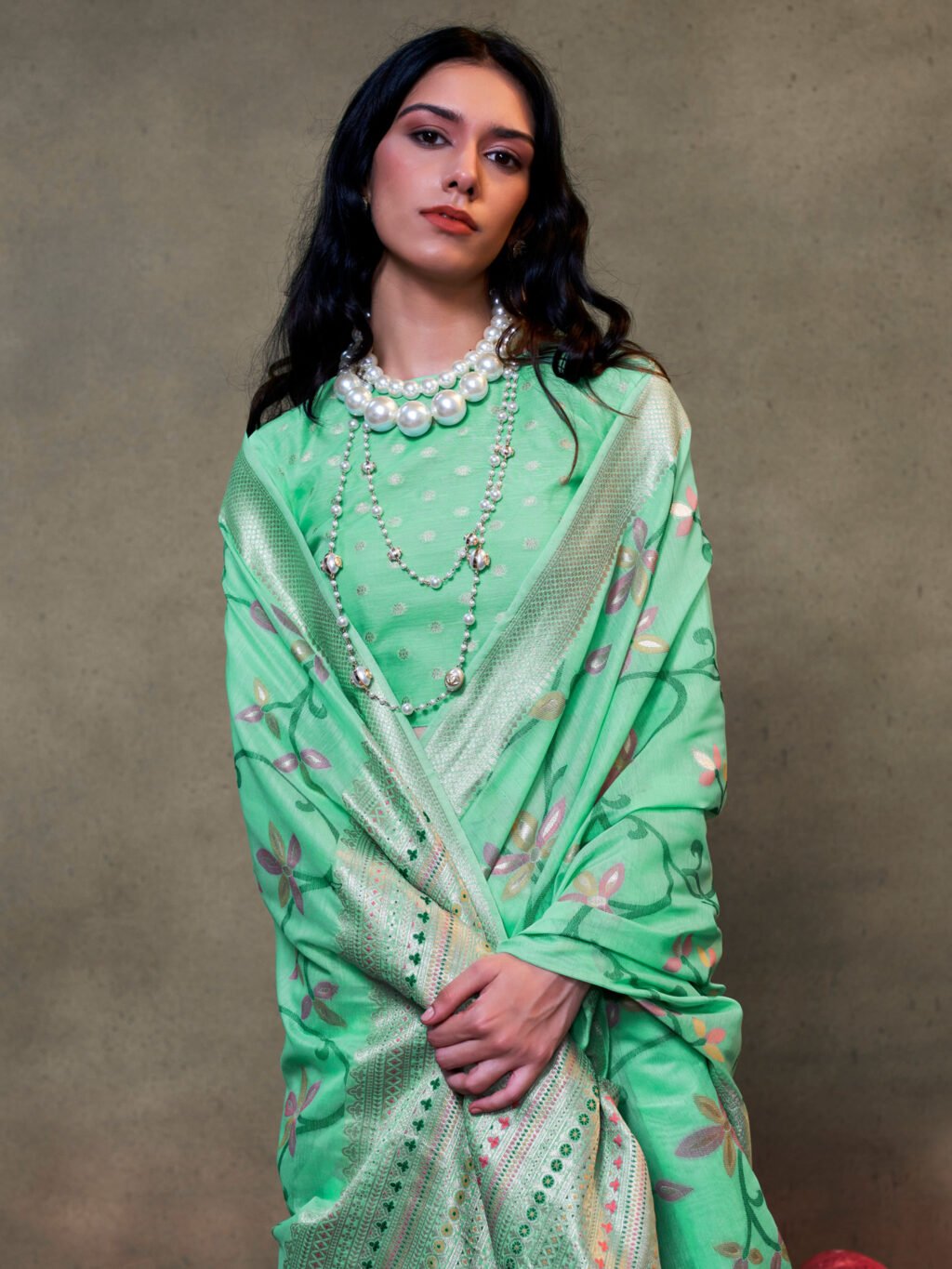showcasing the beauty and craftsmanship of Festive Saree.