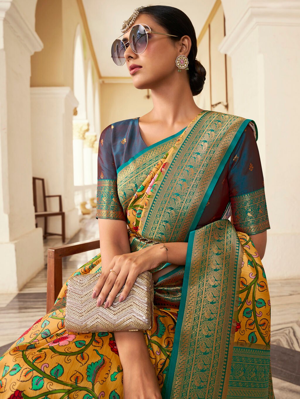 showcasing the beauty and craftsmanship of Designer Saree.