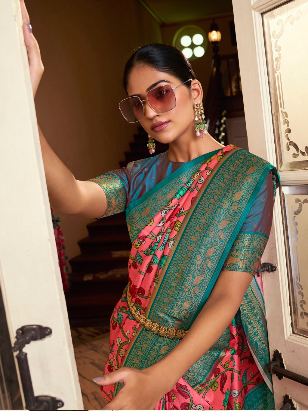 showcasing the beauty and craftsmanship of Silk Saree.