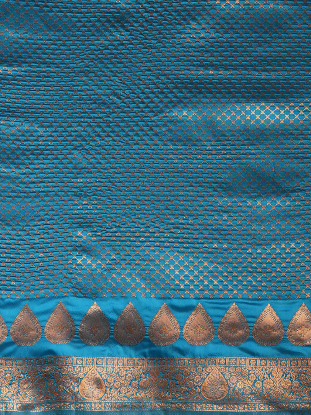 Blue Silk Saree - Image 4