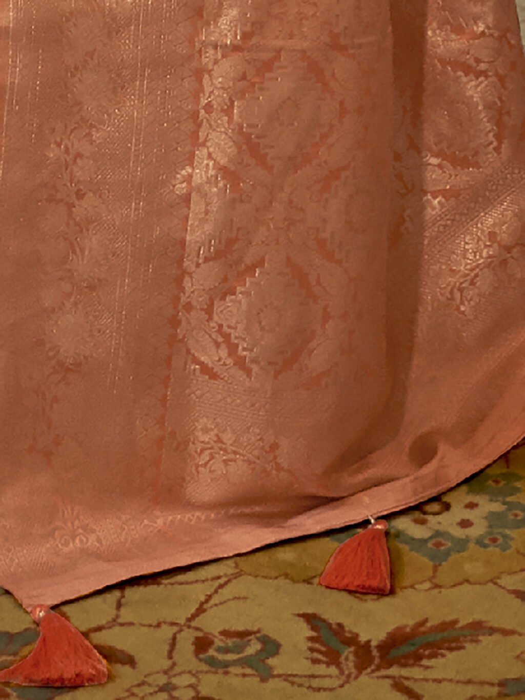 Peach Silk Saree - Image 4