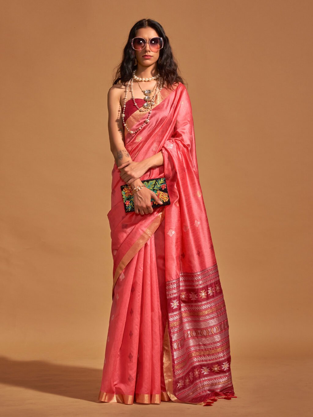 showcasing the beauty and craftsmanship of Silk Saree.