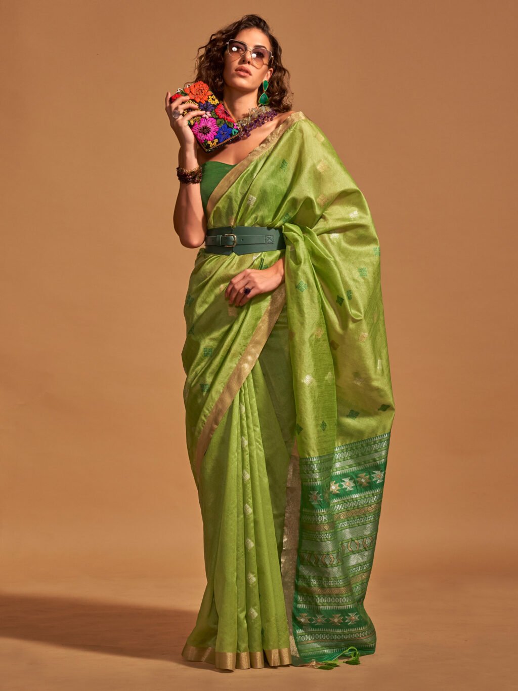Image of Light Green Silk Saree